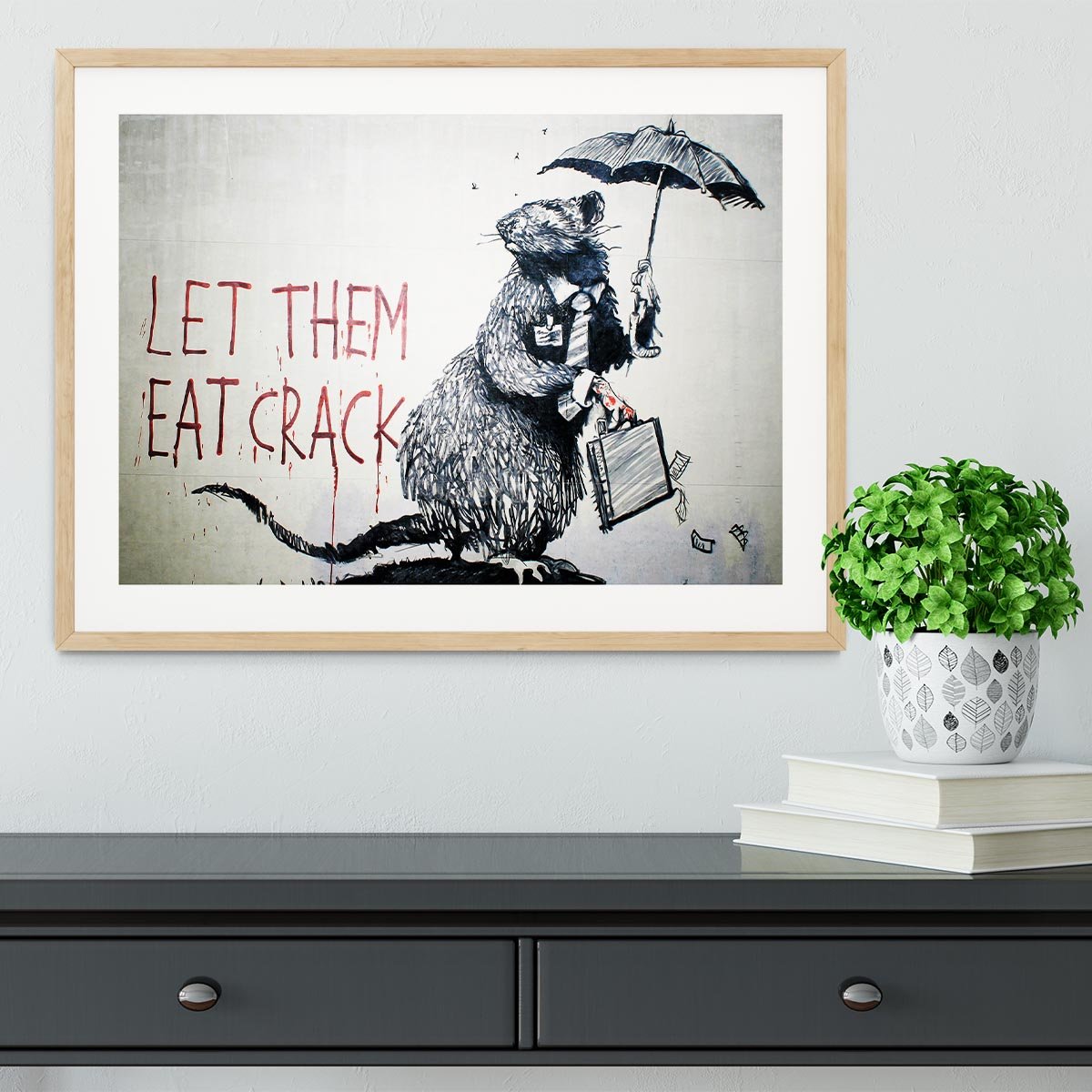 Banksy Let Them Eat Crack Framed Print - Canvas Art Rocks - 3