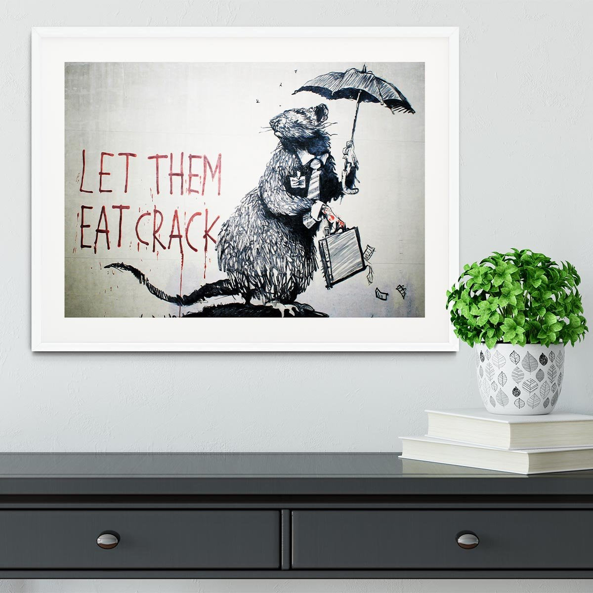 Banksy Let Them Eat Crack Framed Print - Canvas Art Rocks - 5