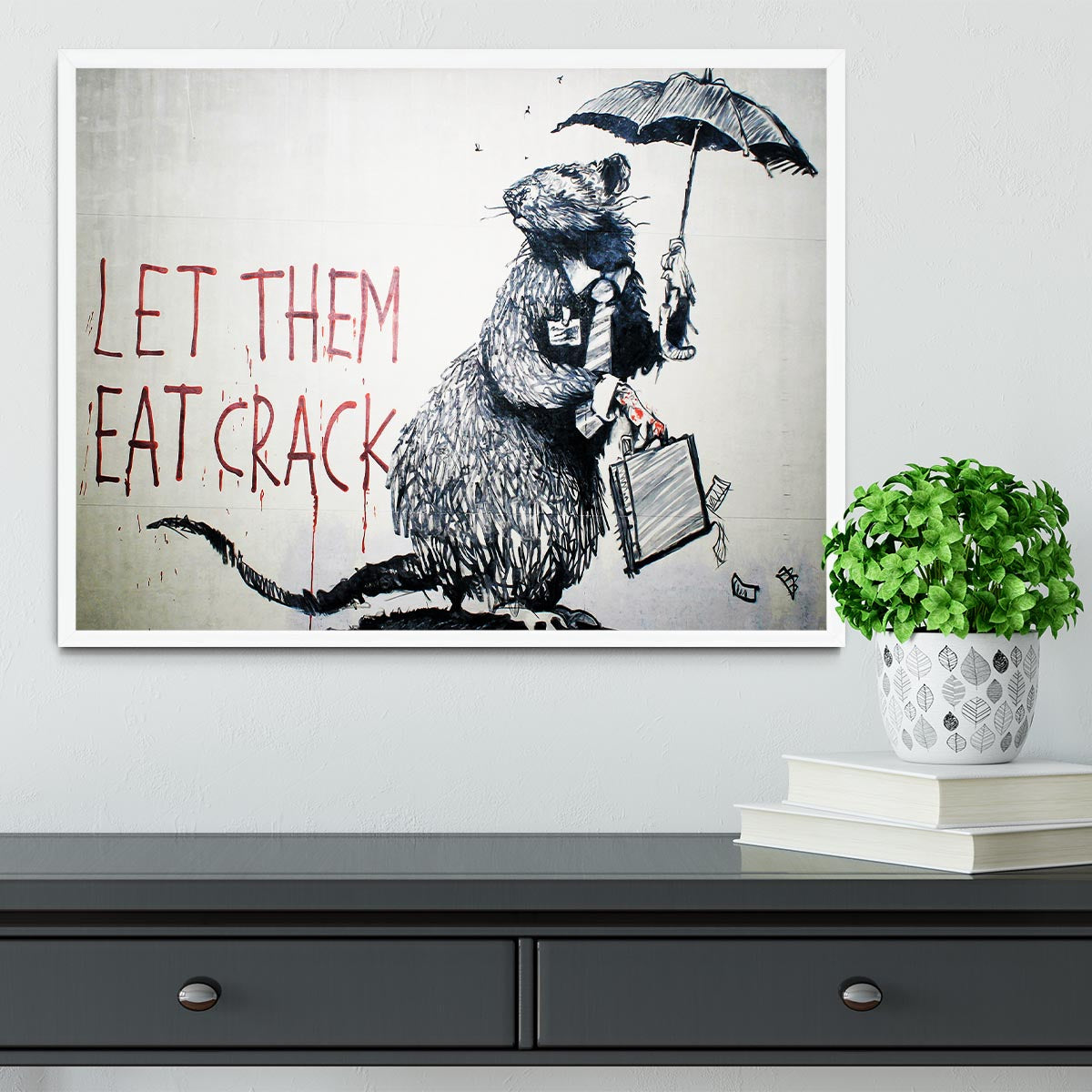 Banksy Let Them Eat Crack Framed Print - Canvas Art Rocks -6
