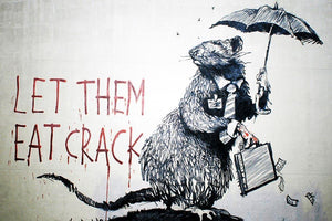 Banksy Let Them Eat Crack Wall Mural Wallpaper - Canvas Art Rocks - 1
