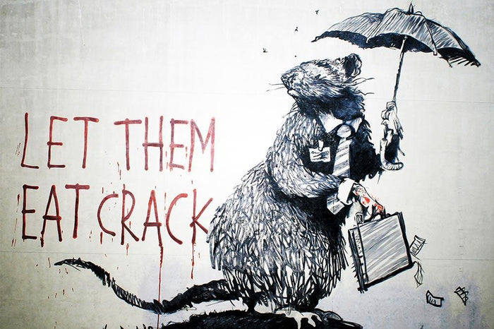 Banksy Let Them Eat Crack Wall Mural Wallpaper