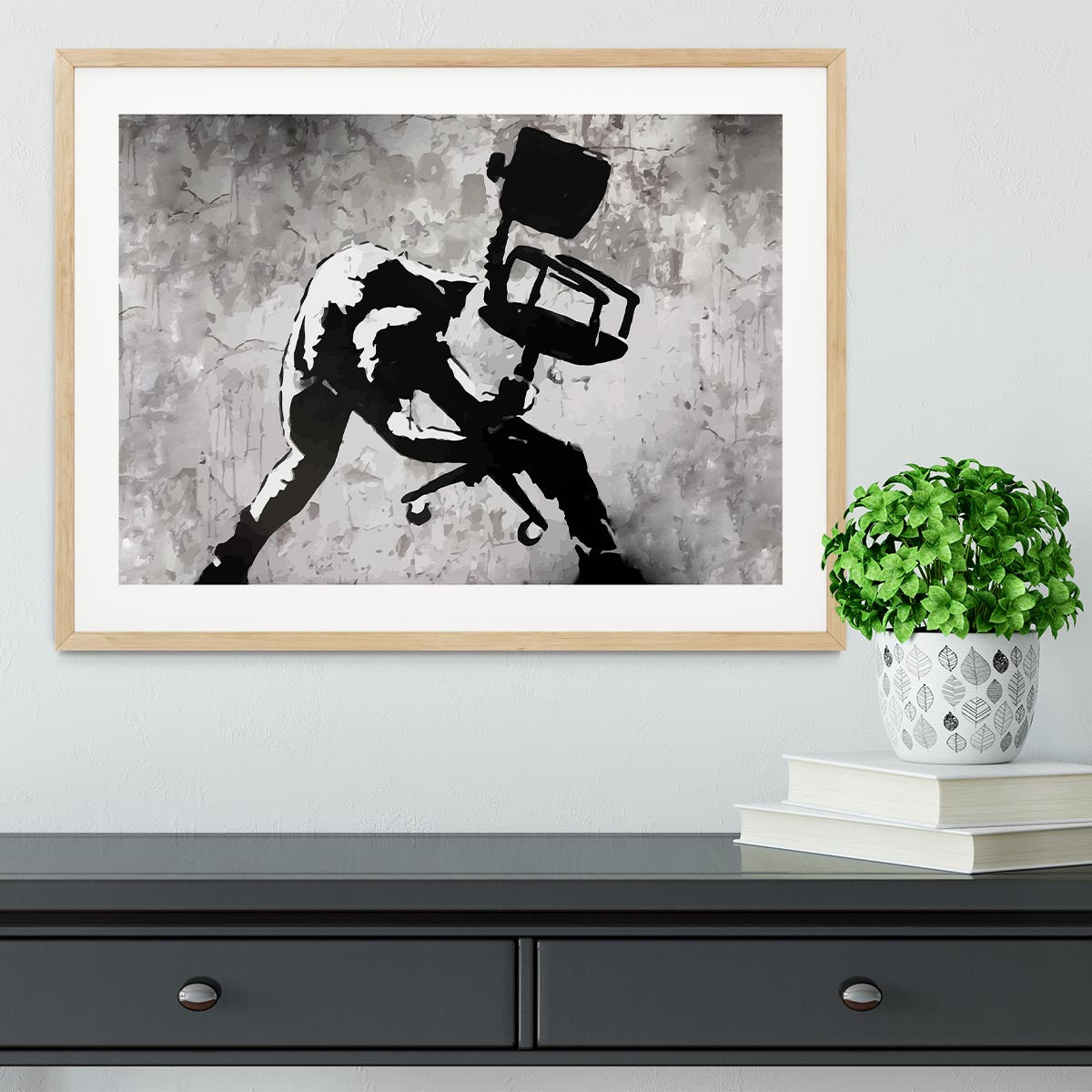 Banksy London Calling Framed Print - Canvas Art Rocks - 3