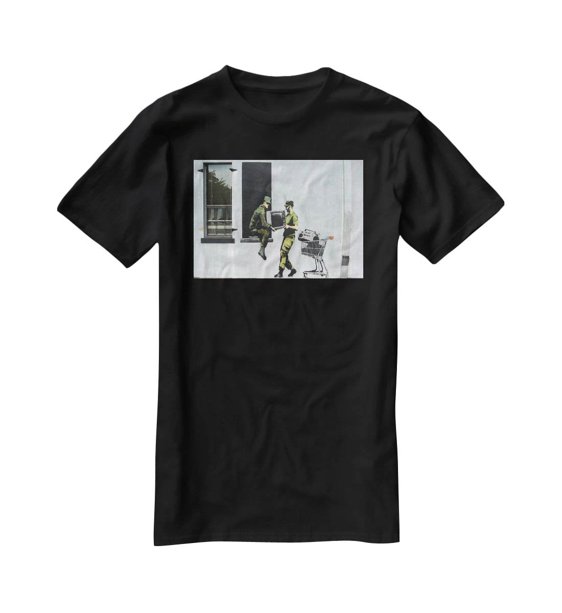 Banksy Looting Soldiers T-Shirt - Canvas Art Rocks - 1