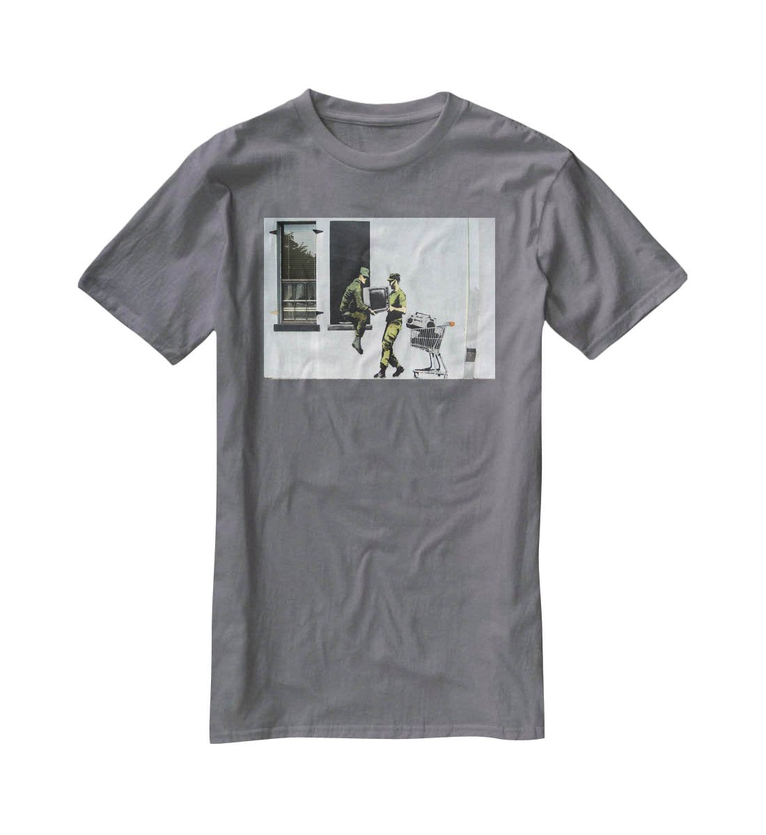 Banksy Looting Soldiers T-Shirt - Canvas Art Rocks - 3