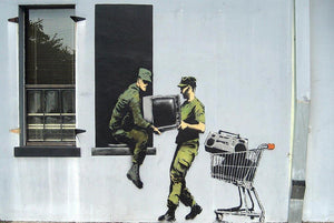 Banksy Looting Soldiers Wall Mural Wallpaper - Canvas Art Rocks - 1