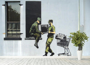 Banksy Looting Soldiers Wall Mural Wallpaper - Canvas Art Rocks - 4