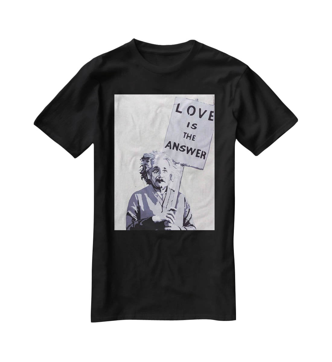 Banksy Love Is The Answer T-Shirt - Canvas Art Rocks - 1