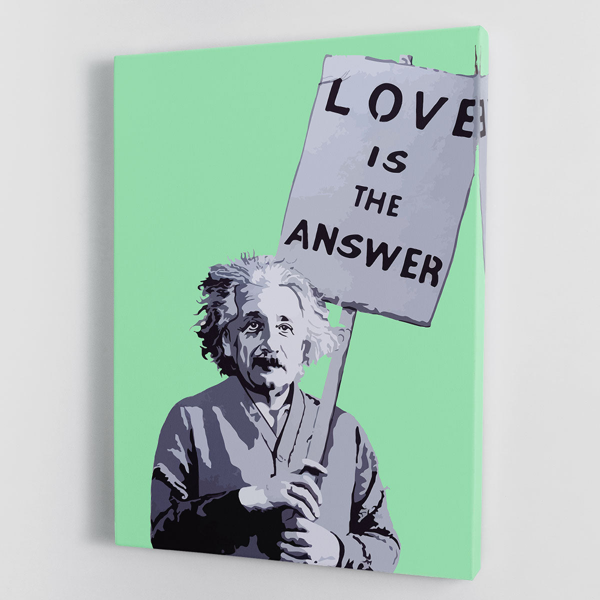 Banksy Love Is The Answer Green Canvas Print or Poster - Canvas Art Rocks - 1