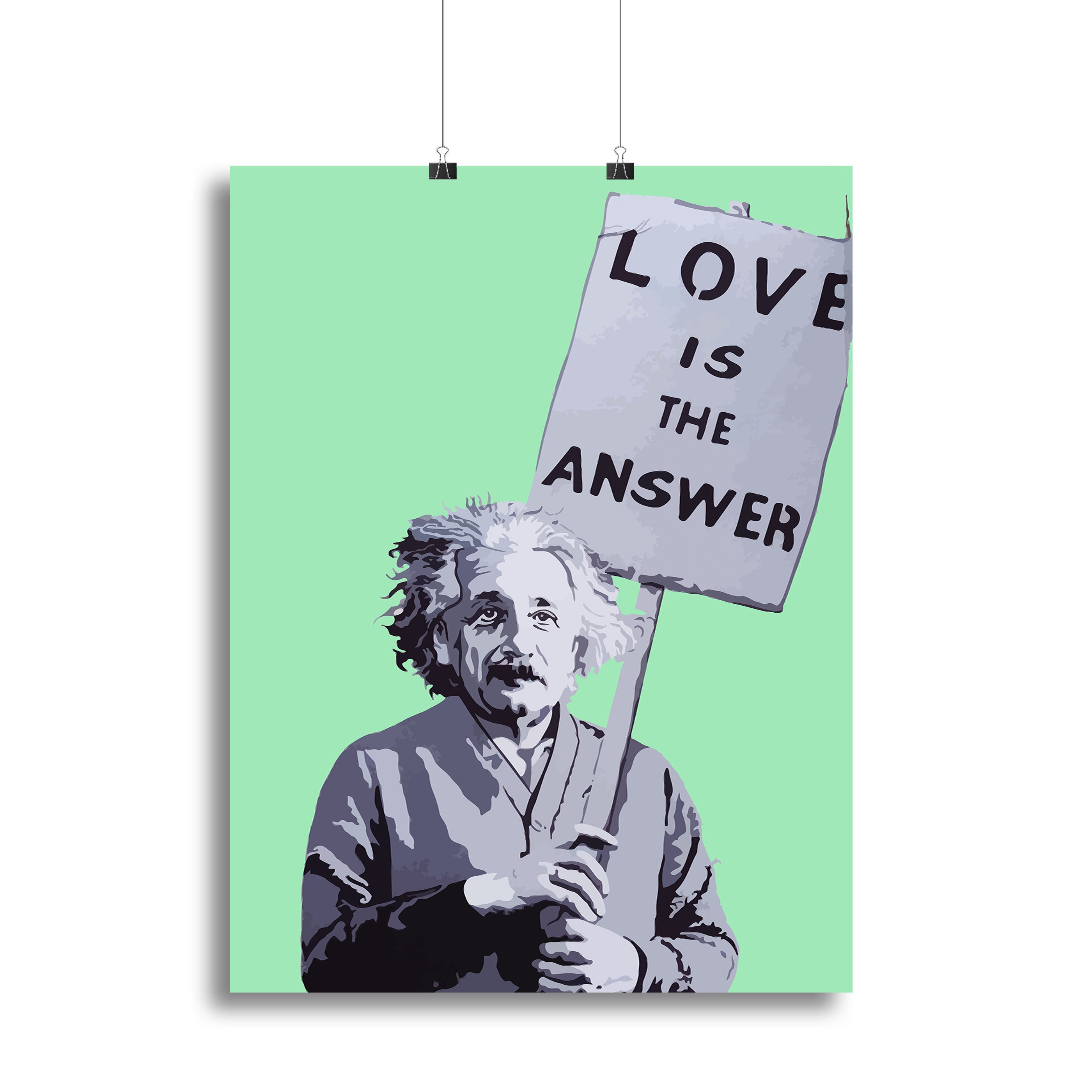Banksy Love Is The Answer Green Canvas Print or Poster - Canvas Art Rocks - 2