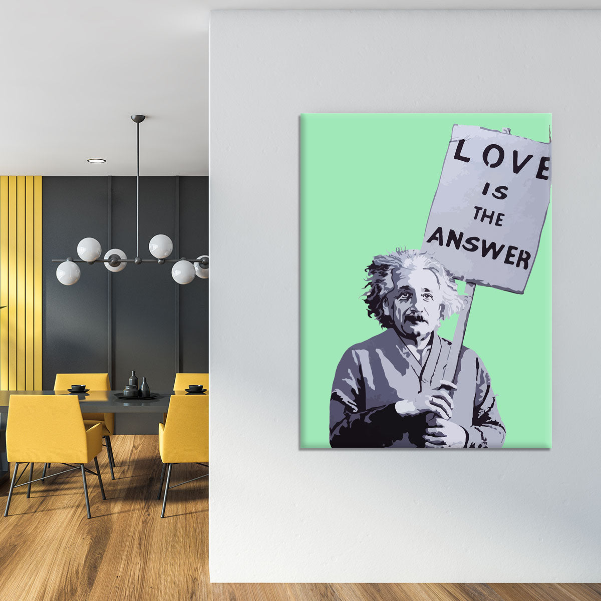 Banksy Love Is The Answer Green Canvas Print or Poster - Canvas Art Rocks - 4