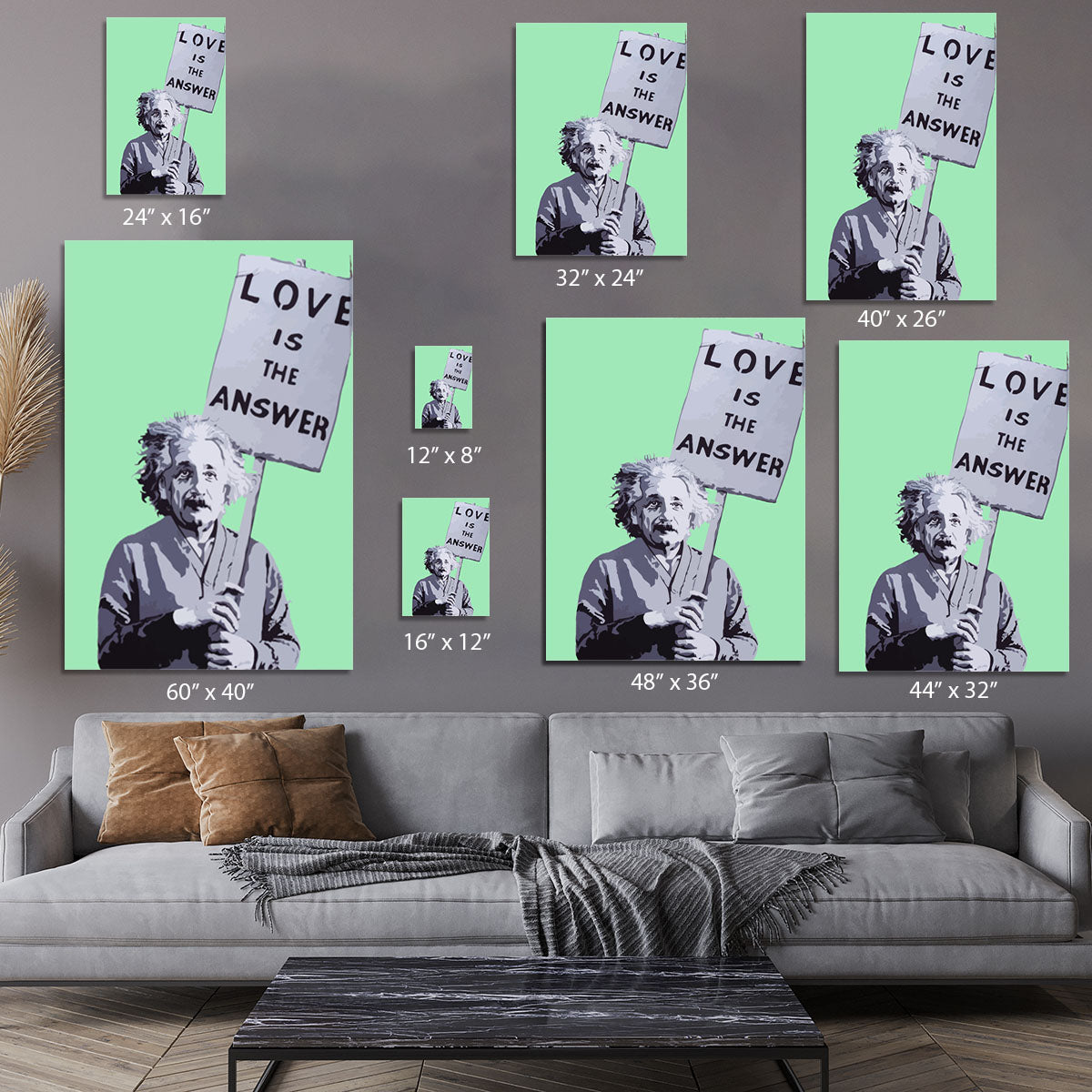 Banksy Love Is The Answer Green Canvas Print or Poster - Canvas Art Rocks - 7