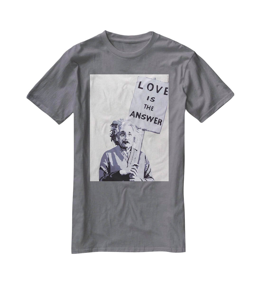 Banksy Love Is The Answer T-Shirt - Canvas Art Rocks - 3
