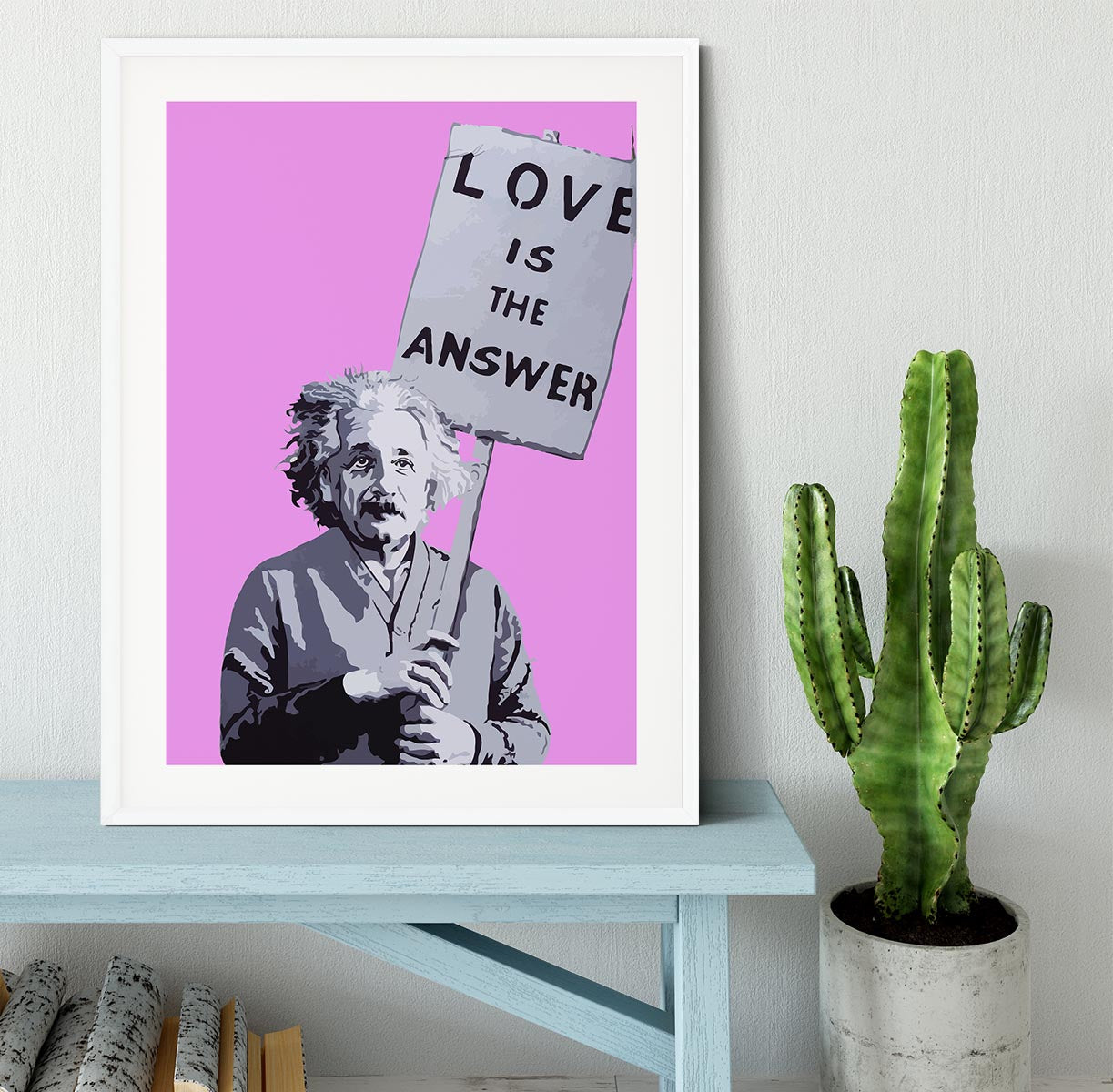 Banksy Love Is The Answer Purple Framed Print - Canvas Art Rocks - 5