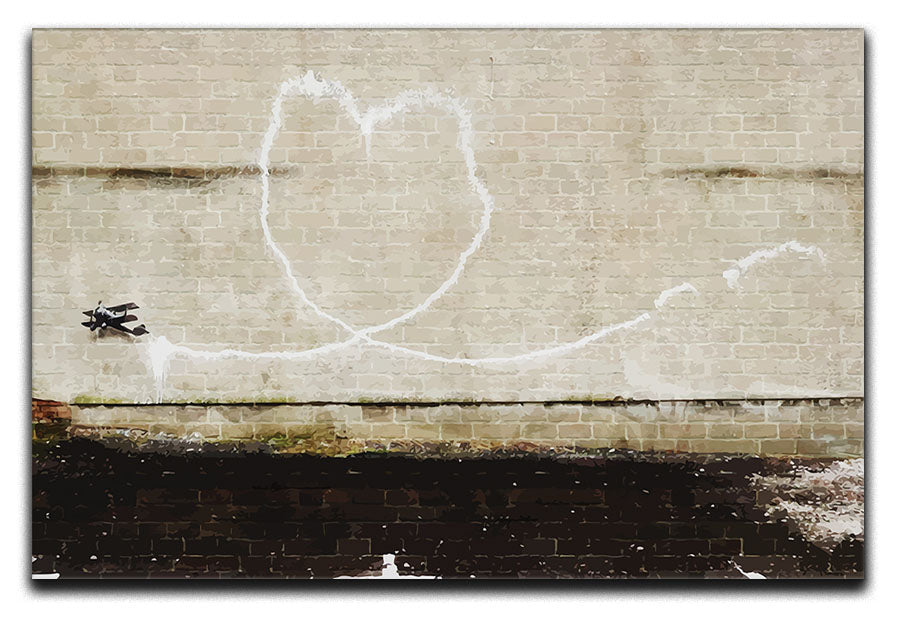 Banksy Love Plane London and Liverpool Canvas Print or Poster - Canvas Art Rocks - 1