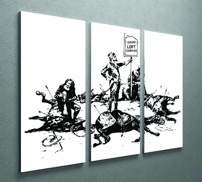 Banksy Luxury Loft 3 Split Panel Canvas Print - Canvas Art Rocks - 2