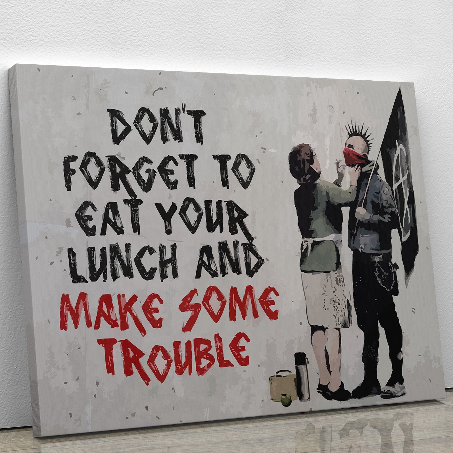 Banksy Make Some Trouble Canvas Print or Poster