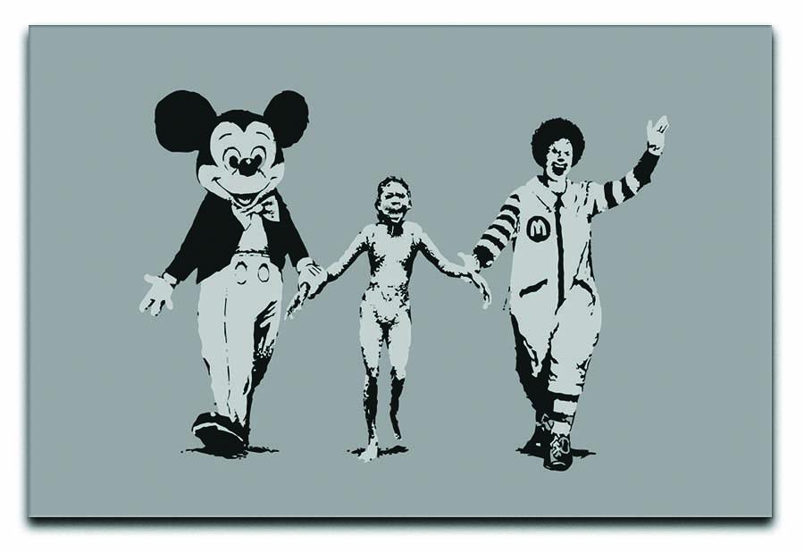 Banksy Mickey And Ronald Canvas Print or Poster  - Canvas Art Rocks - 1