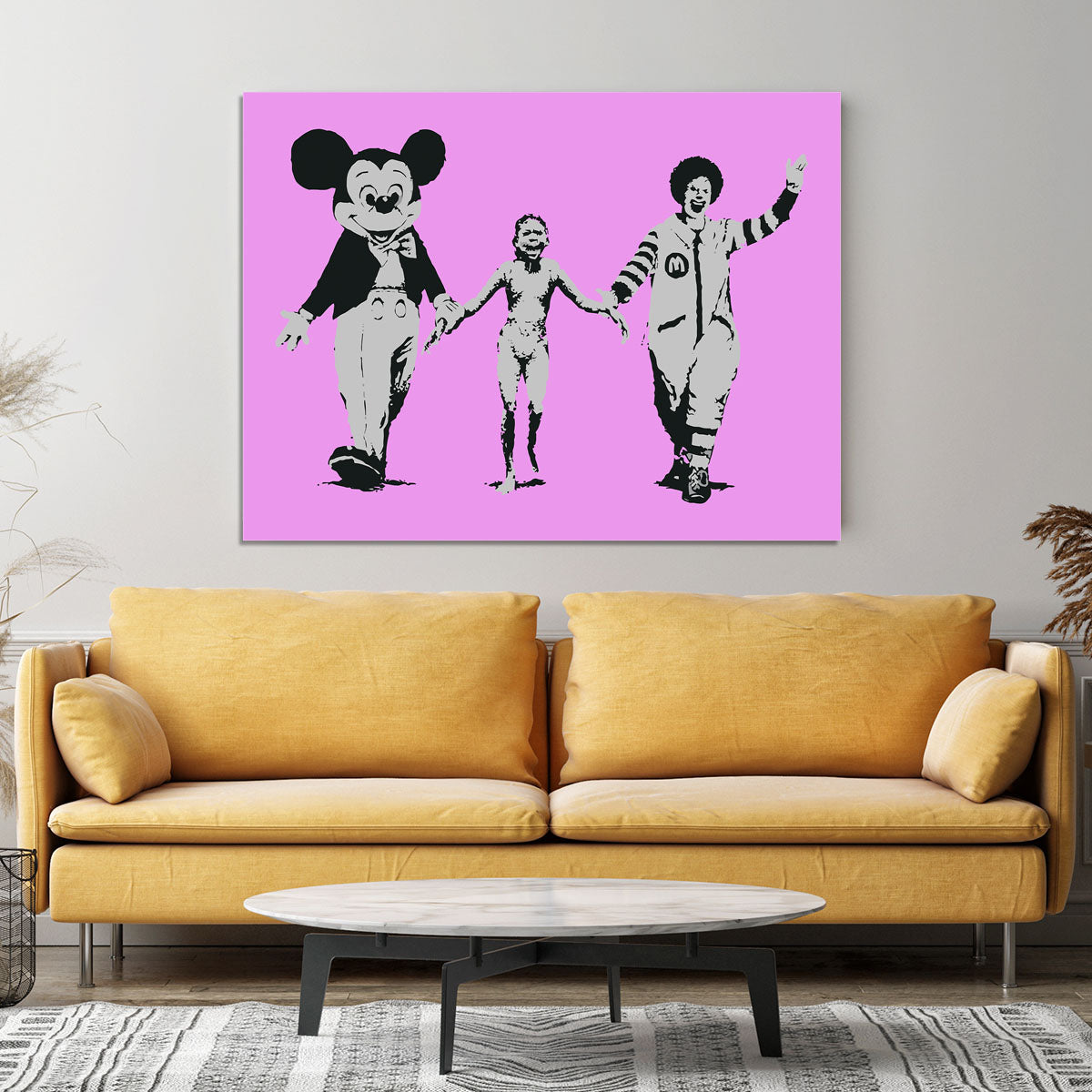 Banksy Mickey and Ronald Purple Canvas Print or Poster - Canvas Art Rocks - 4