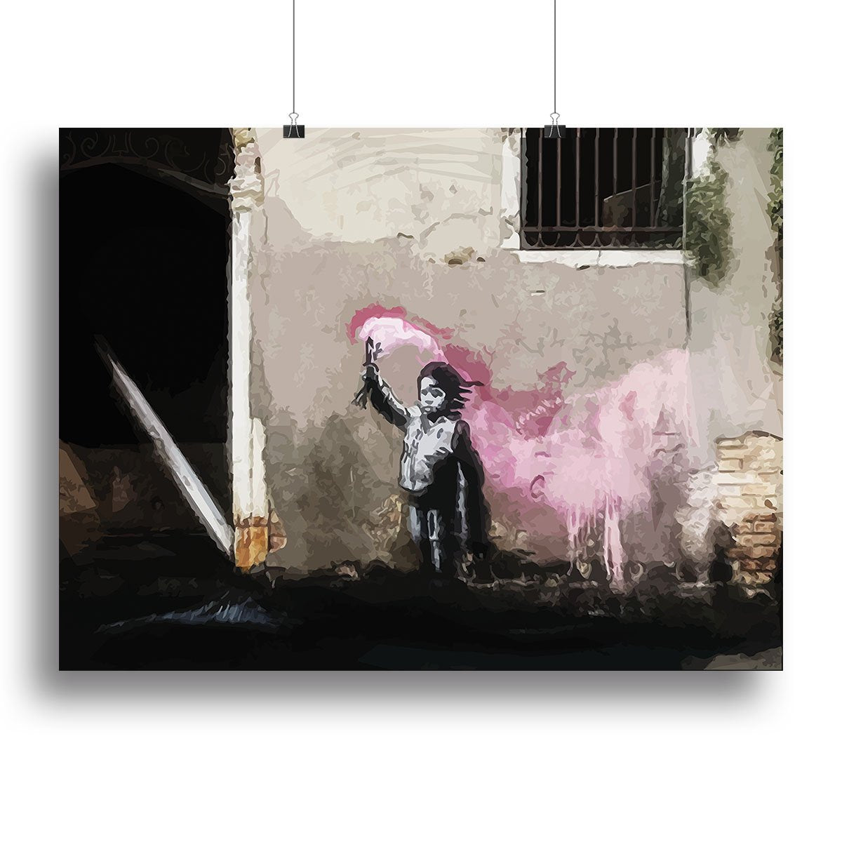 Banksy Migrant Child Venice Canvas Print or Poster