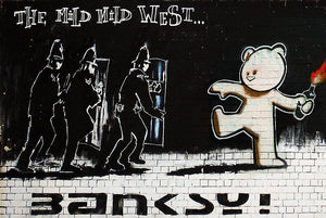 Banksy Mild Mild West Wall Mural Wallpaper - Canvas Art Rocks - 1