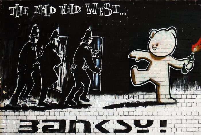 Banksy Mild Mild West Wall Mural Wallpaper