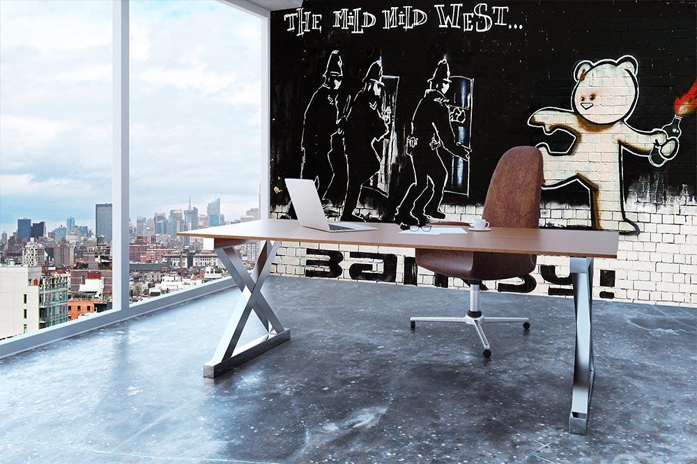 Banksy Mild Mild West Wall Mural Wallpaper - Canvas Art Rocks - 3