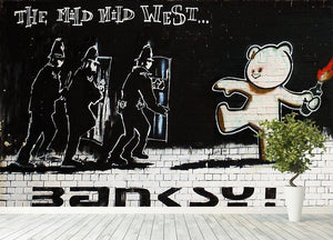 Banksy Mild Mild West Wall Mural Wallpaper - Canvas Art Rocks - 4