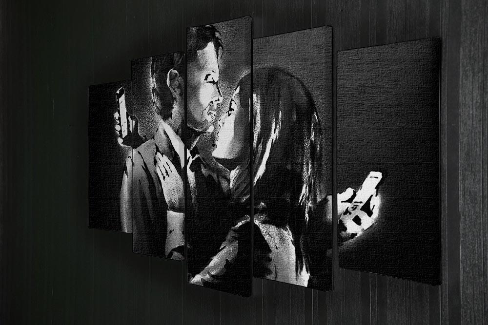 Banksy Mobile Lovers 5 Split Panel Canvas - Canvas Art Rocks - 2