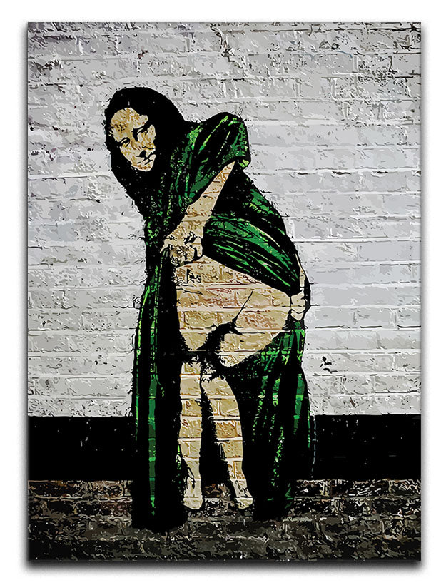 Banksy Mona Lisa Showing Her Backside Canvas Print or Poster - Canvas Art Rocks - 1