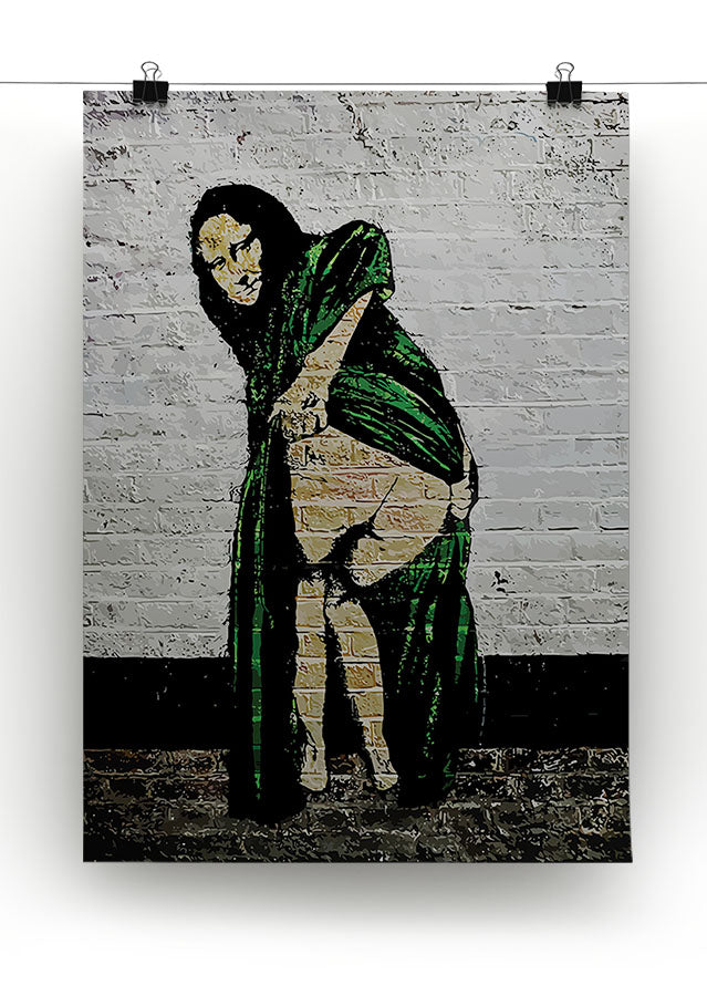 Banksy Mona Lisa Showing Her Backside Canvas Print or Poster - Canvas Art Rocks - 2
