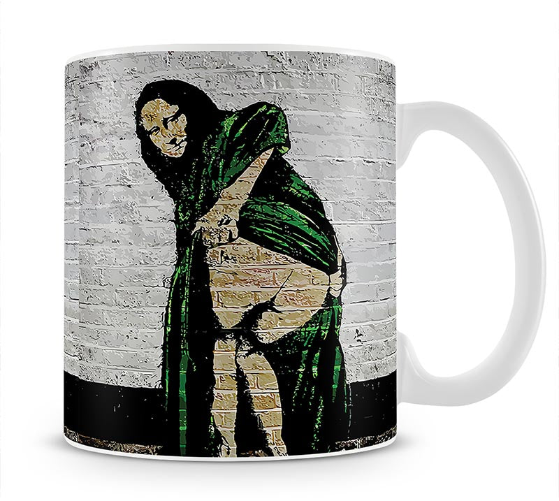 Banksy Mona Lisa Showing Her Backside Mug - Canvas Art Rocks - 1