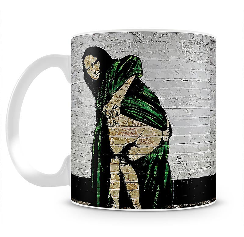 Banksy Mona Lisa Showing Her Backside Mug - Canvas Art Rocks - 1