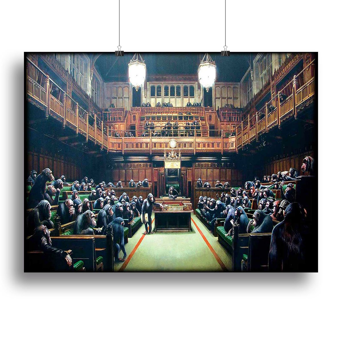 Banksy Monkey Parliament Canvas Print or Poster
