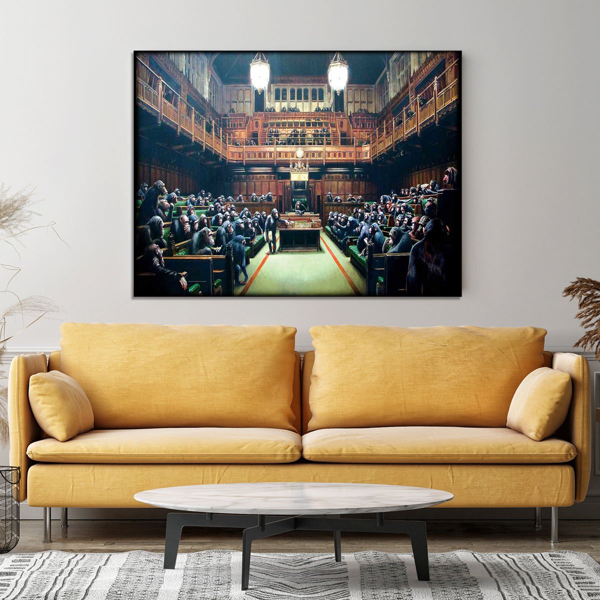 Banksy Monkey Parliament Canvas Print or Poster