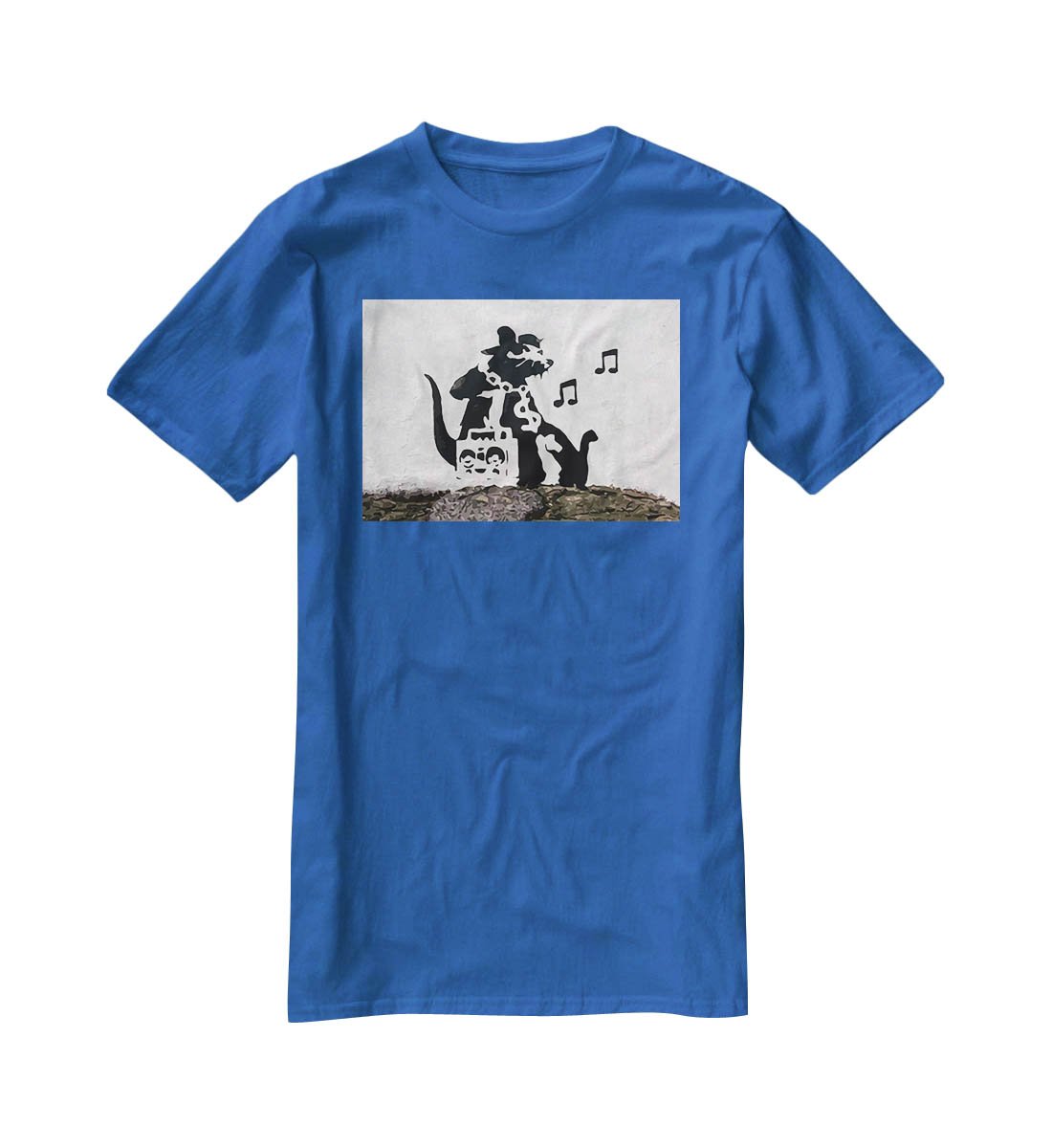 Banksy Music Rat T-Shirt - Canvas Art Rocks - 2