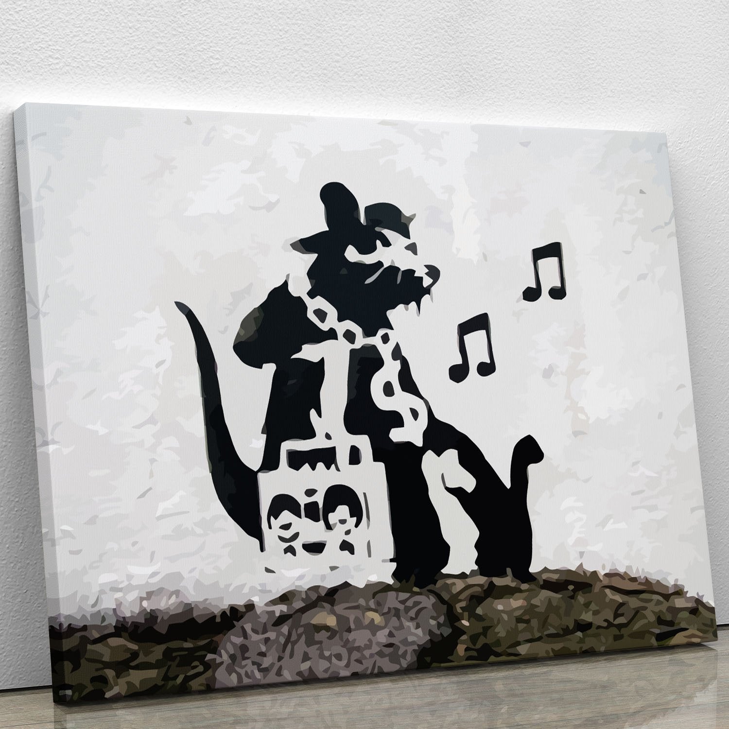Banksy Music Rat Canvas Print or Poster