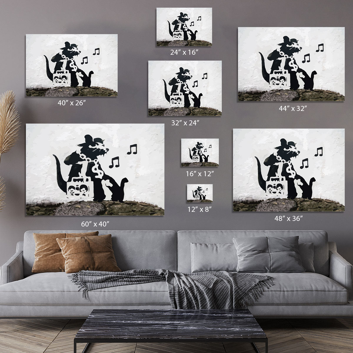 Banksy Music Rat Canvas Print or Poster - Canvas Art Rocks - 7