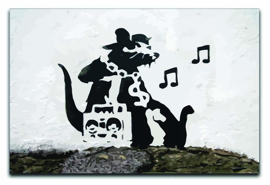 Banksy Music Rat Canvas Print or Poster  - Canvas Art Rocks - 1