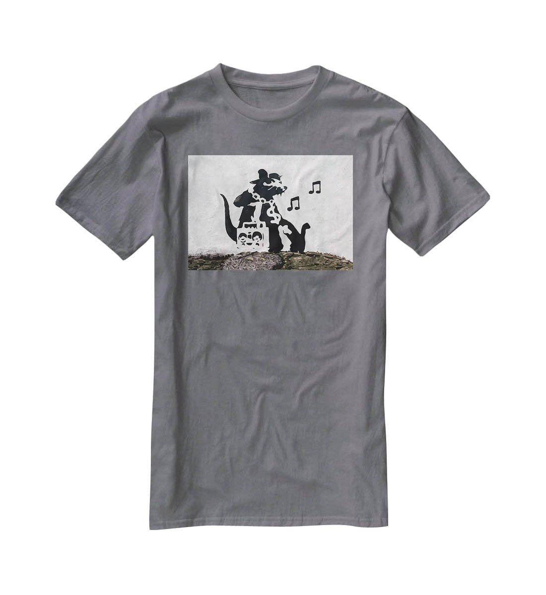 Banksy Music Rat T-Shirt - Canvas Art Rocks - 3
