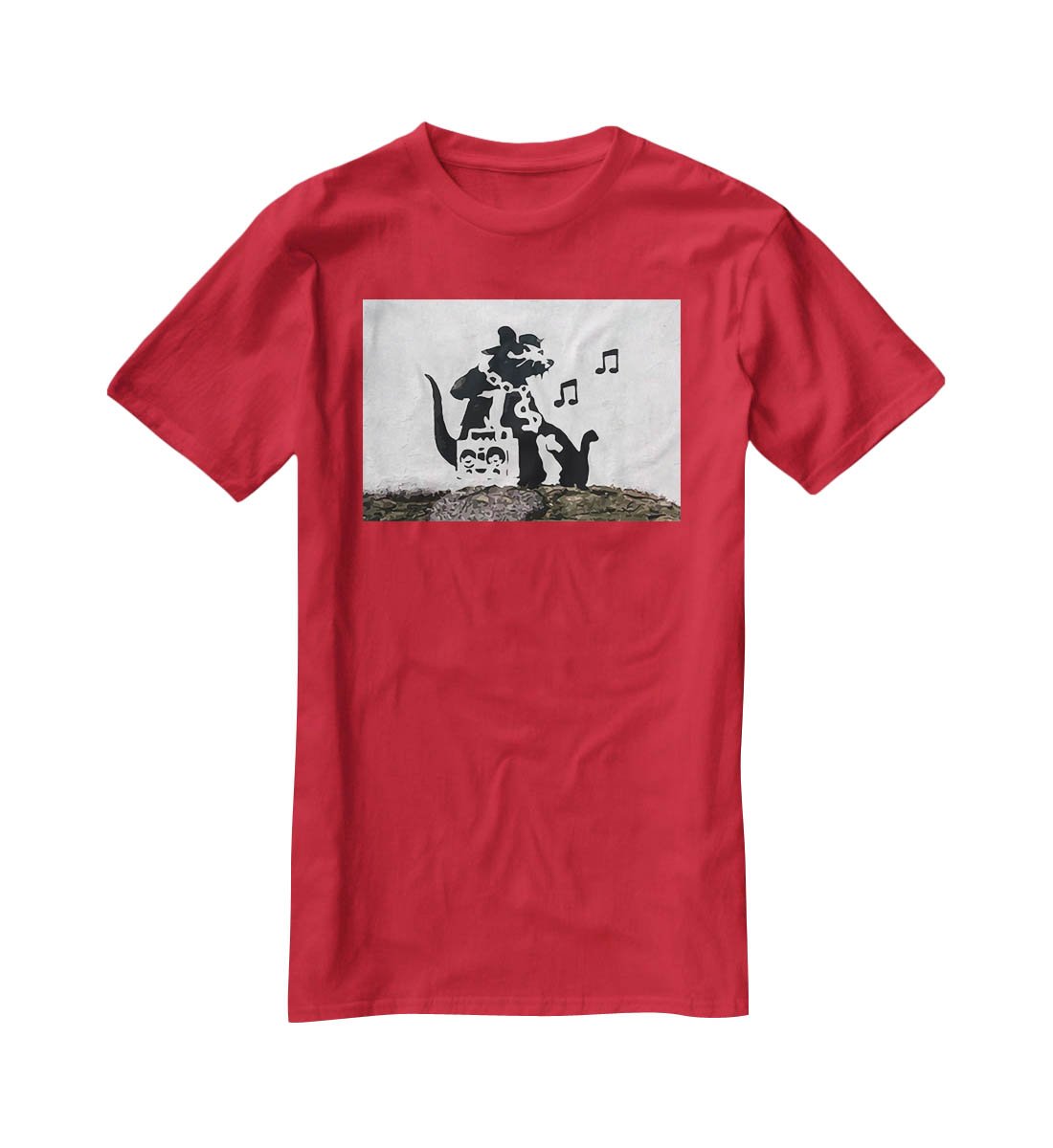 Banksy Music Rat T-Shirt - Canvas Art Rocks - 4