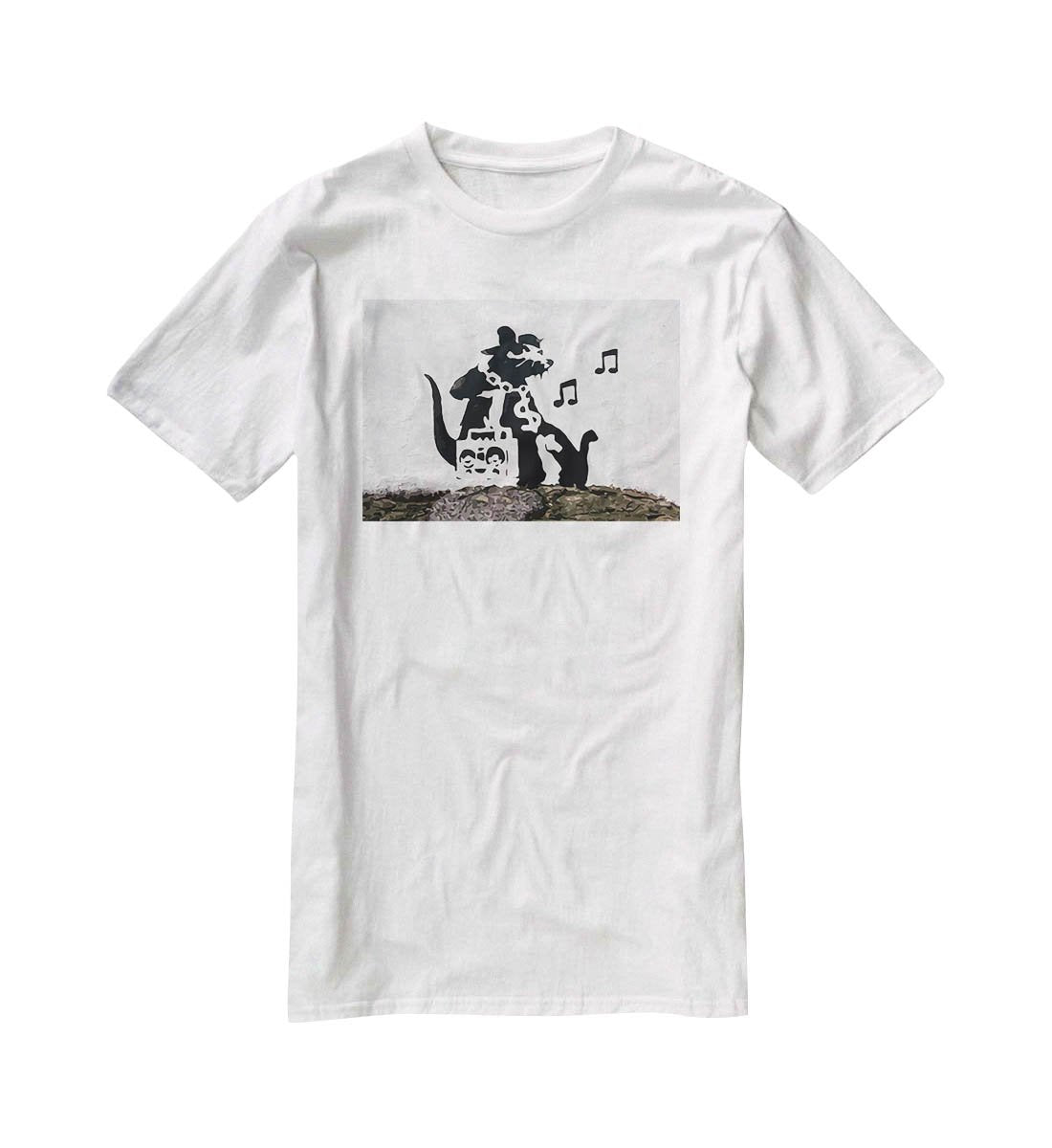 Banksy Music Rat T-Shirt - Canvas Art Rocks - 5