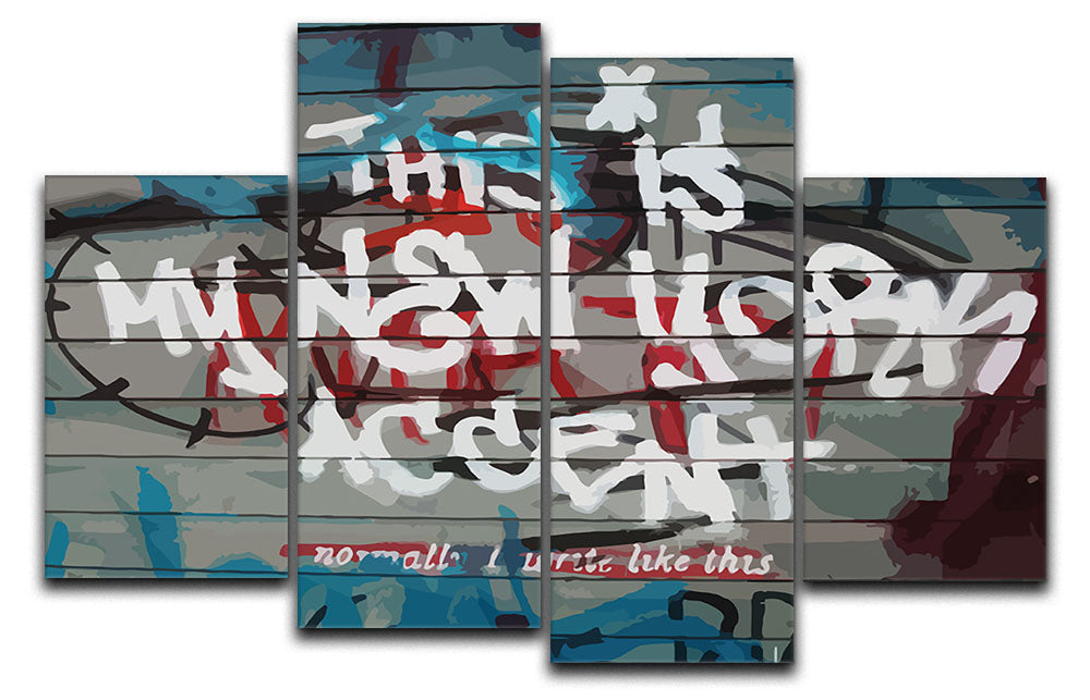 Banksy New York Accent 4 Split Panel Canvas - Canvas Art Rocks - 1