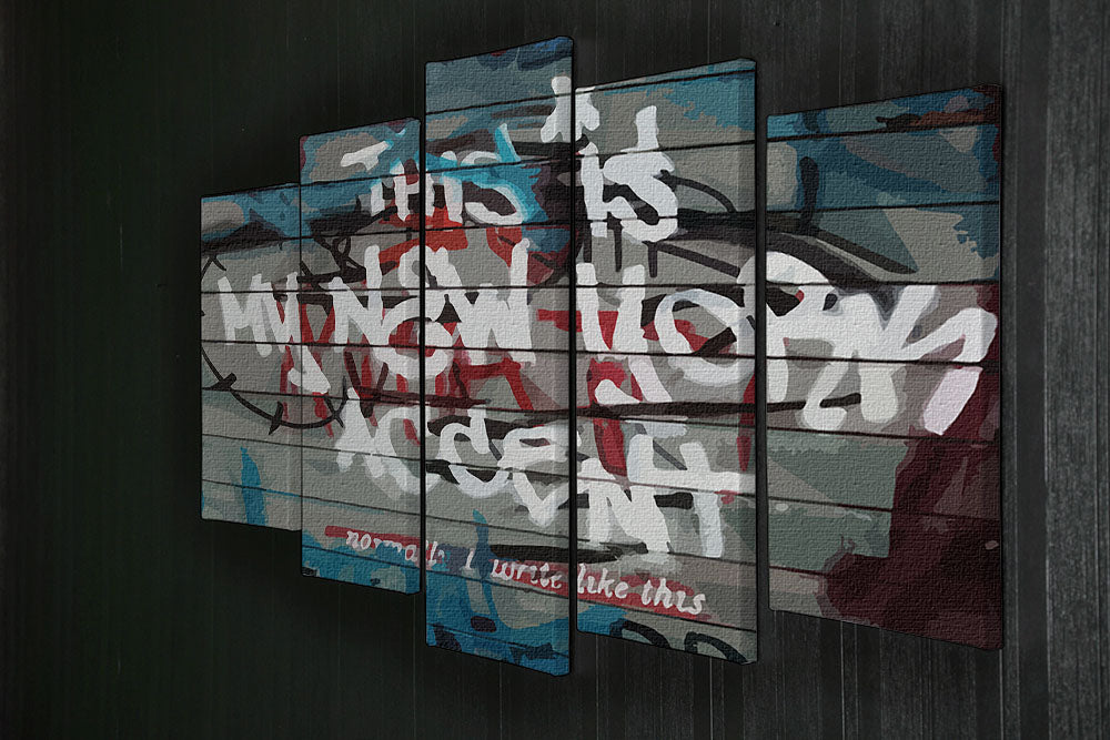 Banksy New York Accent 5 Split Panel Canvas - Canvas Art Rocks - 2