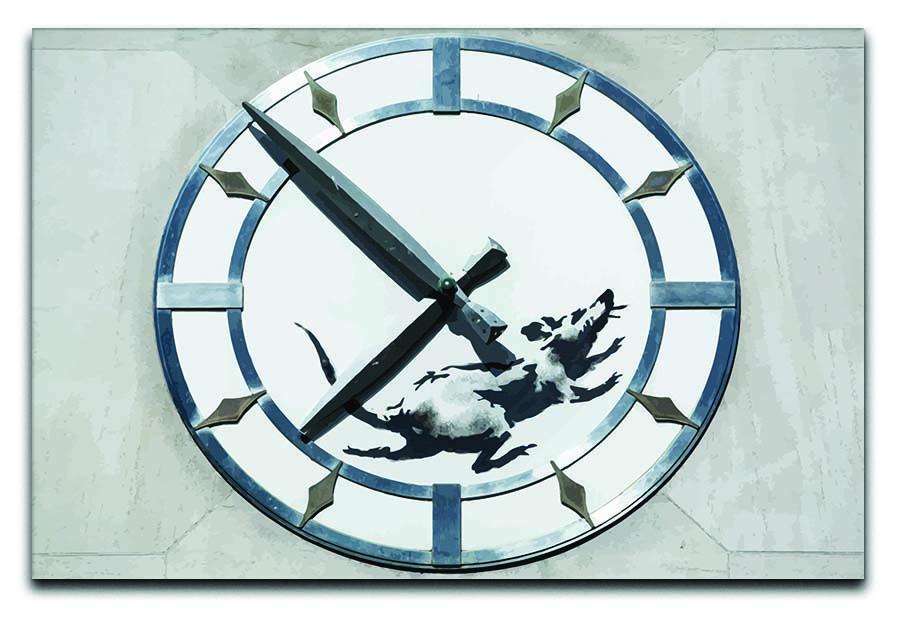 Banksy New York Clock Rat Canvas Print or Poster  - Canvas Art Rocks - 1