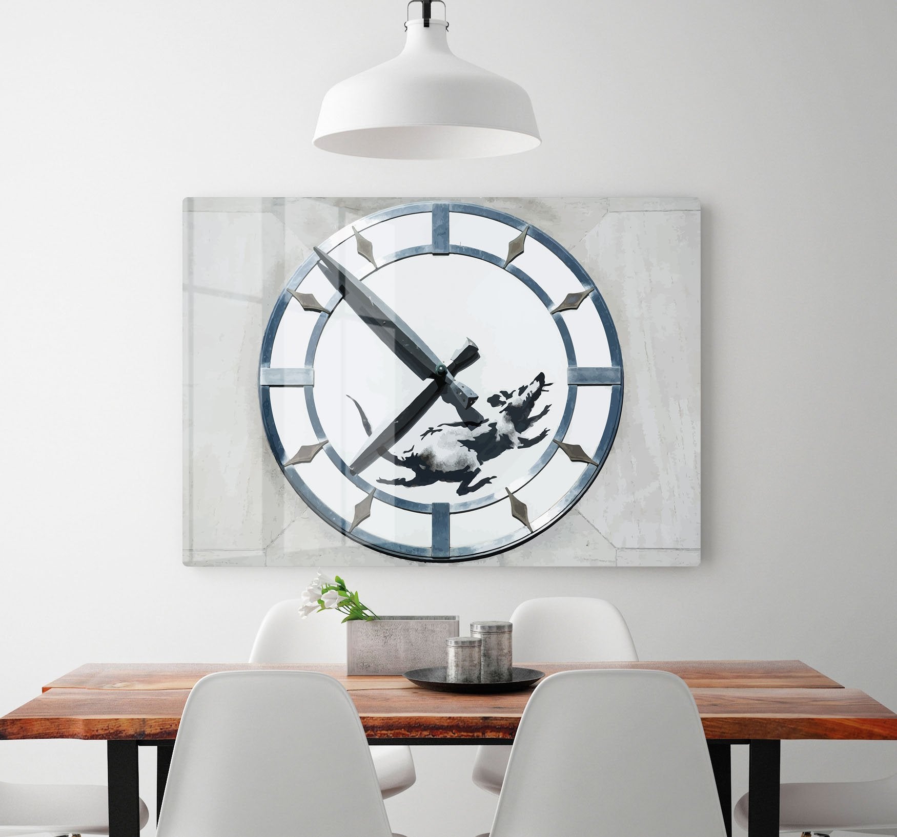 Banksy New York Clock Rat HD Metal Print
