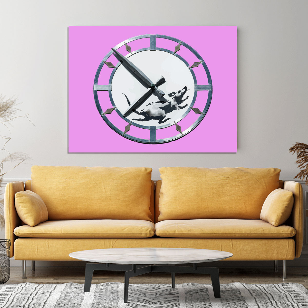 Banksy New York Clock Rat Purple Canvas Print or Poster - Canvas Art Rocks - 4