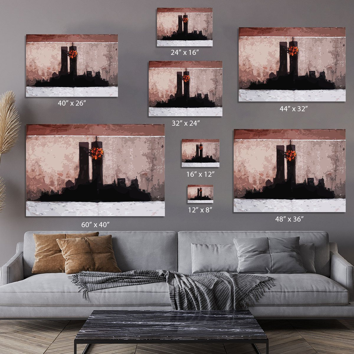 Banksy New York Twin Towers Canvas Print or Poster