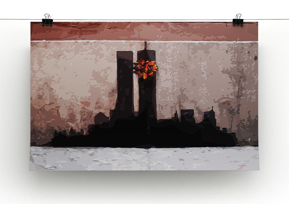 Banksy New York Twin Towers Canvas Print or Poster - Canvas Art Rocks - 2
