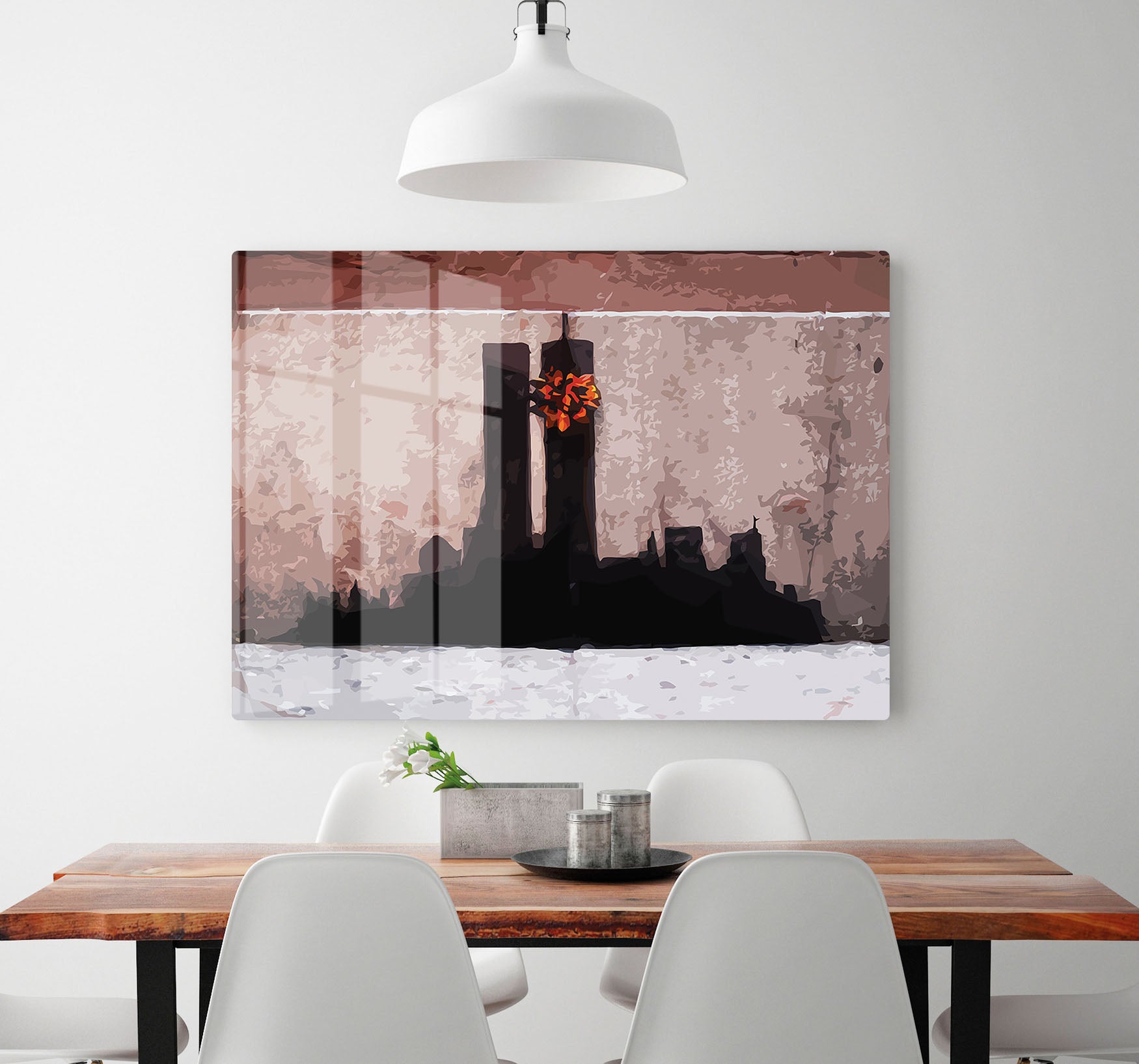 Banksy New York Twin Towers HD Metal Print - Canvas Art Rocks - 2