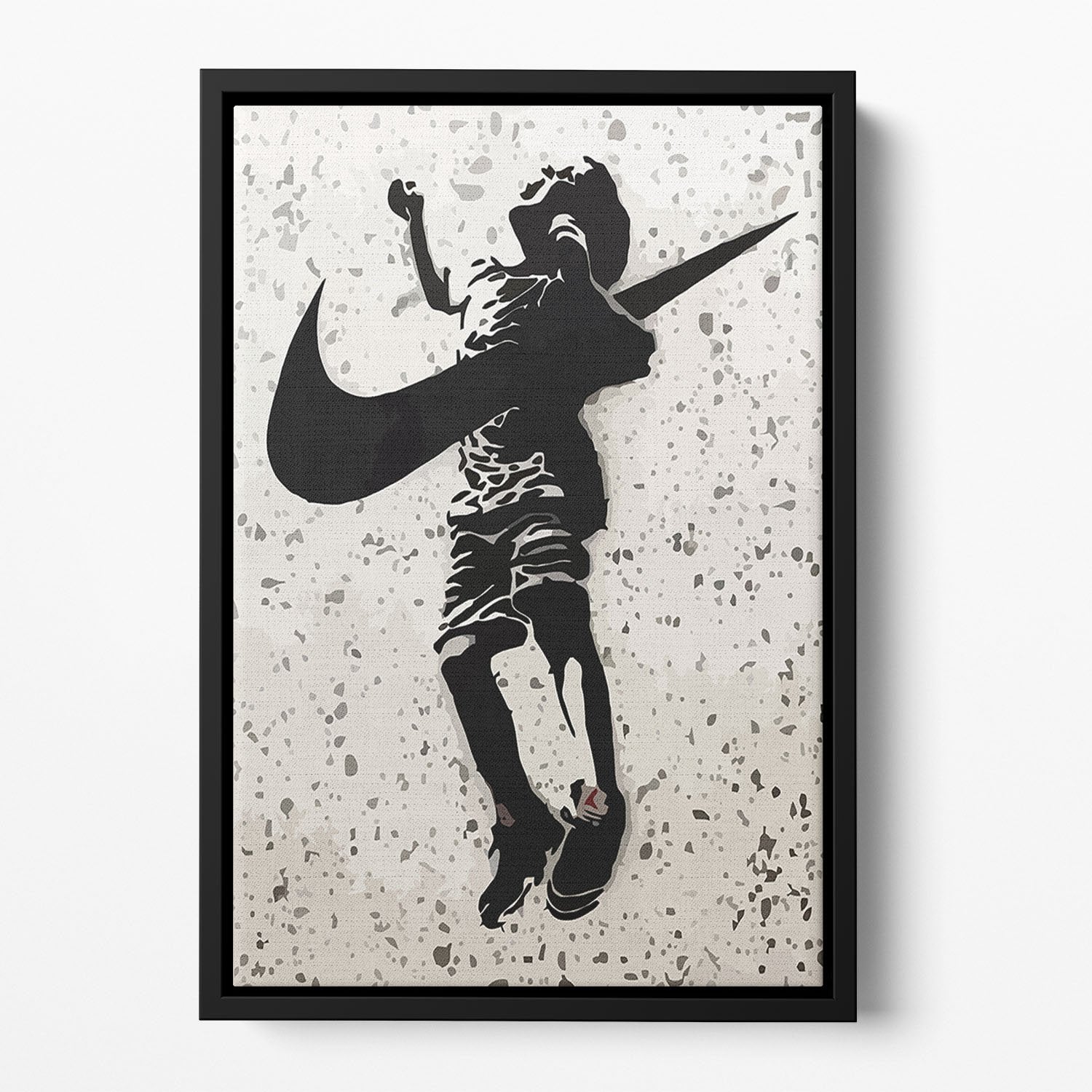Banksy Nike Floating Framed Canvas